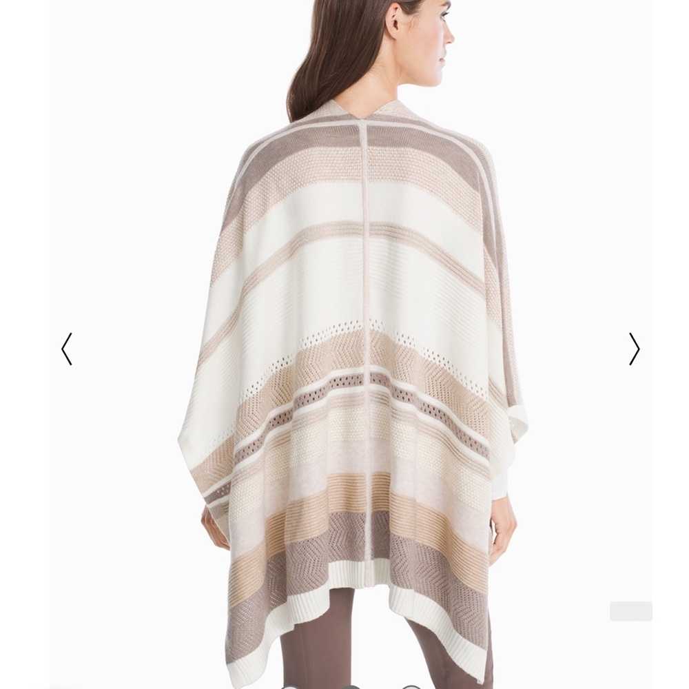WHBM MIXED TEXTURE RUANA - Picture 3 of 8